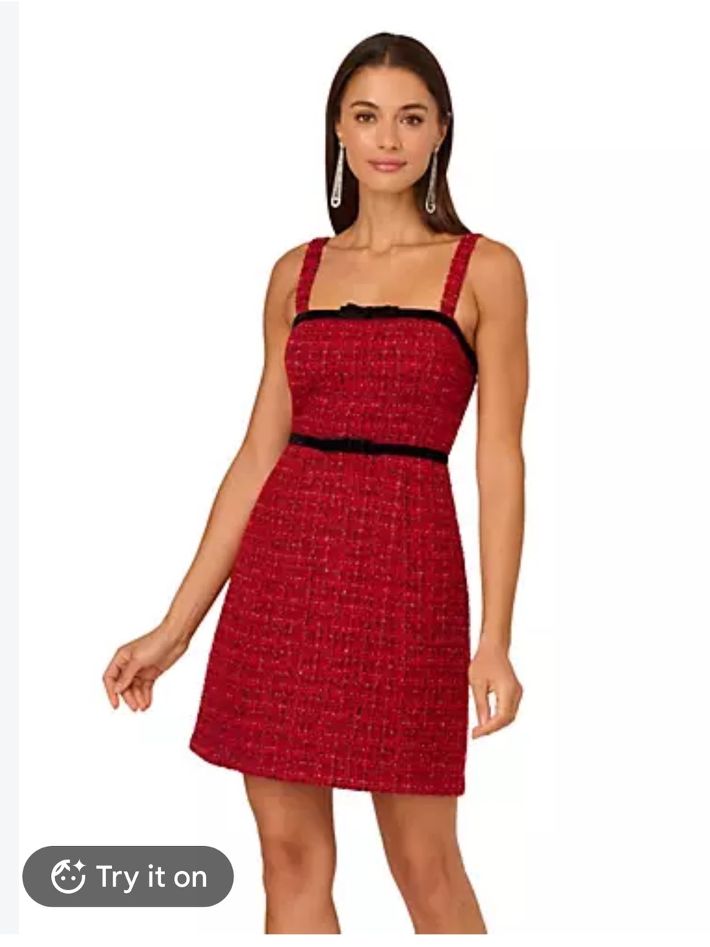 Adriana Pappell 🔥 Tweed Mini Red dress SRP$149